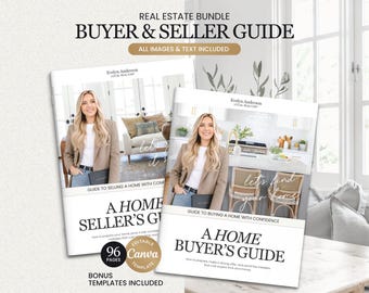 Real Estate Seller Guide & Buyer Guide Bundle | Listing Presentation | Buyer Presentation | NAR Settlement | Realtor Marketing | Canva