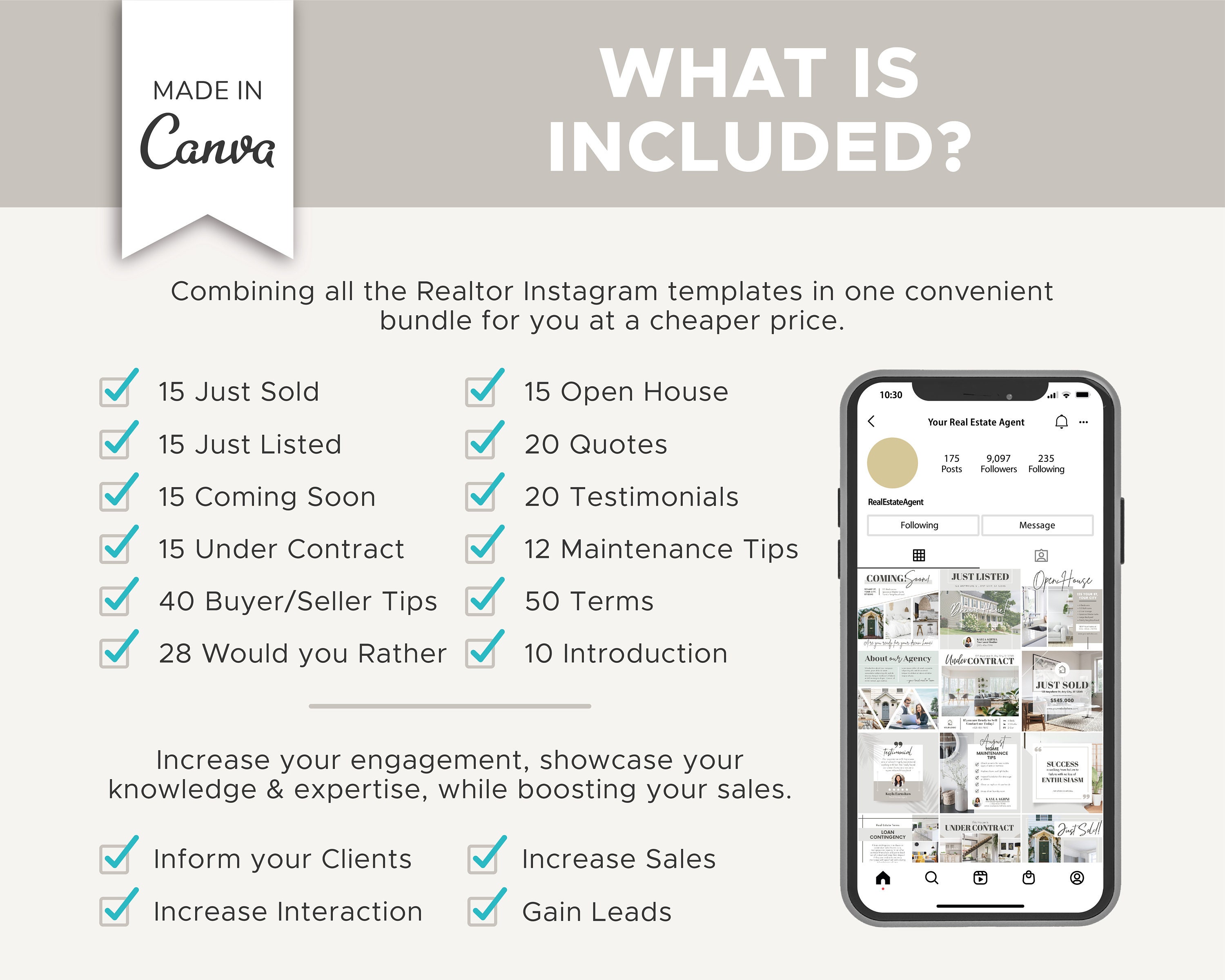250+ Realtor Instagram Posts Mega Bundle | Real Estate Social Media ...