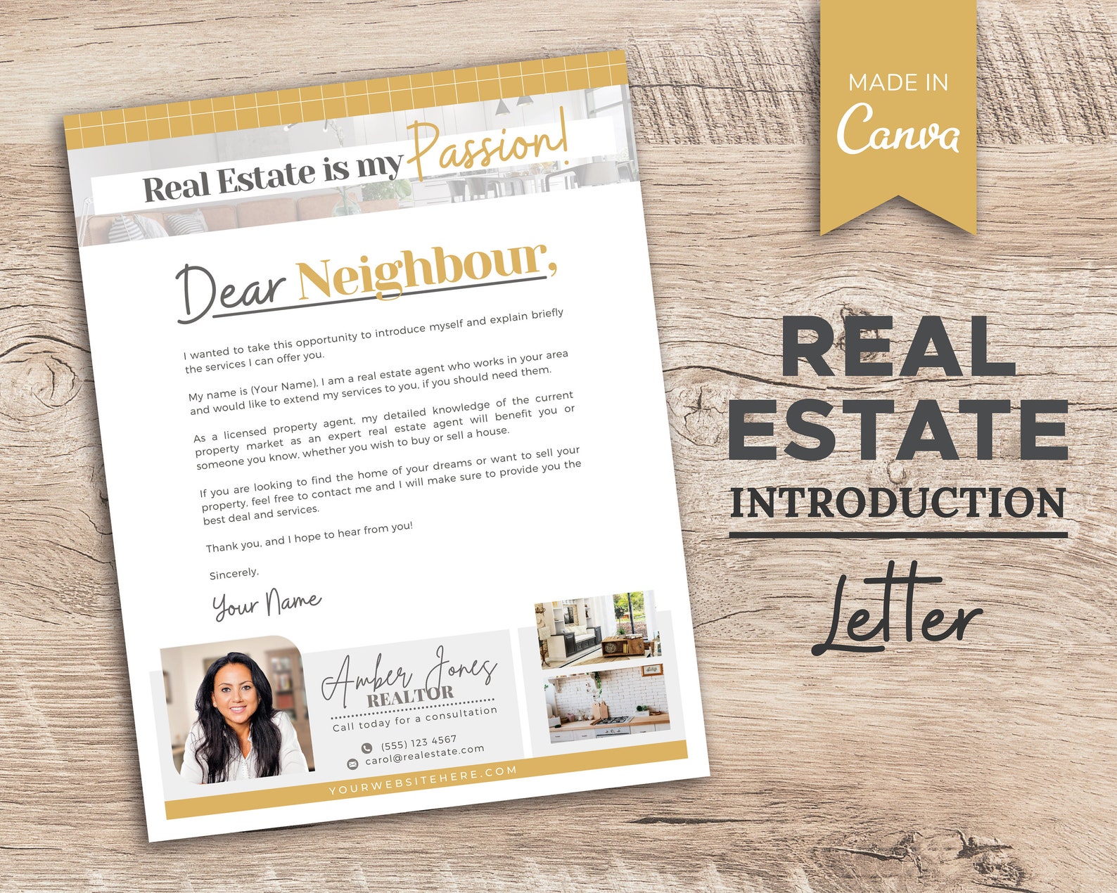 Real Estate Agent Letter Real Estate New Agent Introduction Etsy