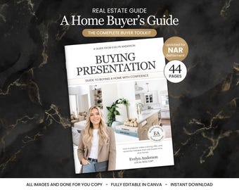 Real Estate Home Buyer Guide | Buyer Presentation | NAR Settlement | Realtor Marketing | Buyer Consultation | Editable Canva Template