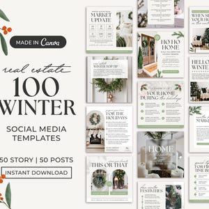 Real Estate Christmas Posts | Real Estate Social Media | December Posts | Real Estate Christmas Marketing | Real Estate Holiday Templates