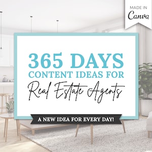 Real Estate Social Media Content | Social Media Ideas for Realtors | Real Estate Marketing | 365 Day Social Media Marketing Planner |Realtor