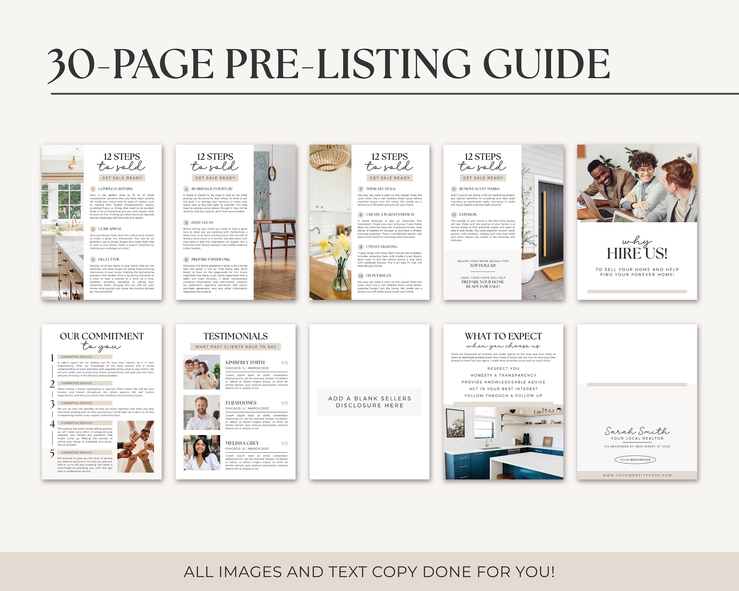 Seller Pre-listing Presentation | Real Estate Template | Seller Guide ...