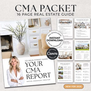 Real Estate CMA Packet | Comparative Market Analysis | Real Estate Marketing | CMA Report | Seller Guide | Realtor CMA Template | Printable