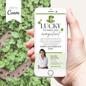 Dia de São Patrício Imobiliário textável | Primavera do corretor de imóveis | Marketing Imobiliário | Modelo do Dia de São Patrício | Imobiliário São Patrício | Canva