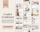 20 Under Contract Realtor Instagram Posts | Real Estate Social Media Templates | Real Estate Marketing | Instagram Post Template | Canva