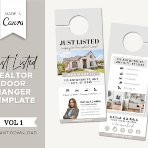 Affichette de porte immobilière juste inscrite | porte-à-porte de l'agent immobilier | Immobilier Agricole | Commercialisation immobilière | Circulaire de quartier | Juste listé