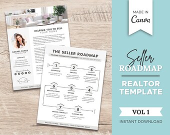 Home Seller Roadmap Flyer | Real Estate Marketing | Buyer Checklist | Seller Packet | Realtor Editable Template | Home Seller Guide | Canva