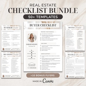 Seller Real Estate Checklist Bundle | Real Estate Marketing | Prep - Listing Template | Closing Day Checklist | Editable Digital Real Estate
