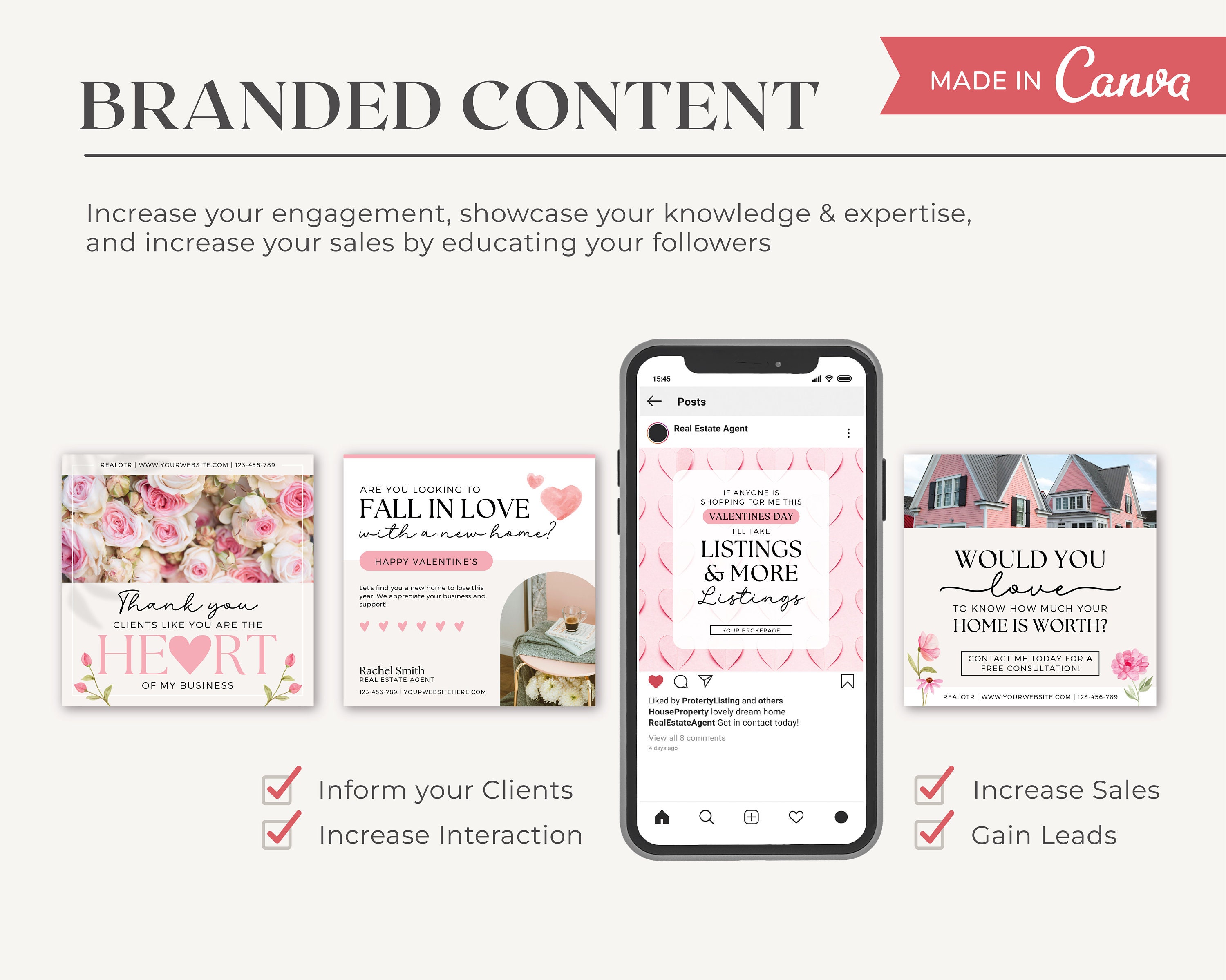 Valentine's Day Realtor Instagram Posts | Real Estate Marketing | Real ...