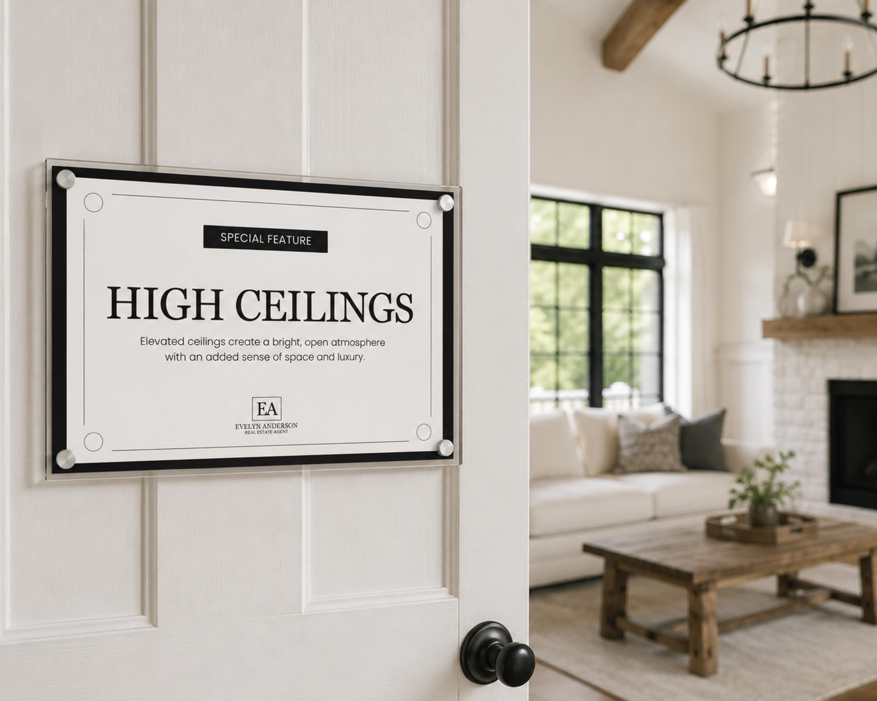 Feature Sign Open House Feature Signs | Real Estate Feature Highlight Cards ...