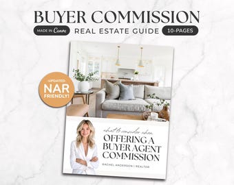 Guía de comisiones para agentes compradores de bienes raíces / Oferta de comisiones para compradores / Acuerdo de la NAR / Marketing de bienes raíces / Presentación de anuncios / Canva