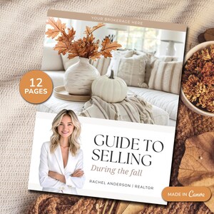 Fall Real Estate Seller Guide | Real Estate Marketing | Home Seller Guide | Selling in Fall | Listing Presentation | Prelisting Packet Canva