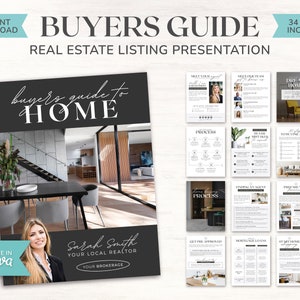 Real Estate Buyer Presentation | Buyer Packet | Real Estate Marketing | Home Buyer Guide | Real Estate Template | Canva | Buyer Handbook