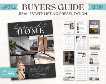 Real Estate Buyer Presentation | Buyer Packet | Real Estate Marketing | Home Buyer Guide | Real Estate Template | Canva | Buyer Handbook