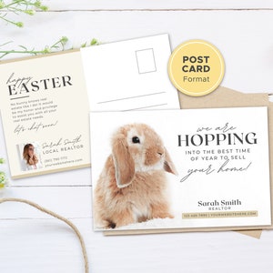 Real Estate Easter Postcard Realtor Spring Postcard Real Estate Marketing Spring Pop By Card Real Estate Farming Canva Template image 7