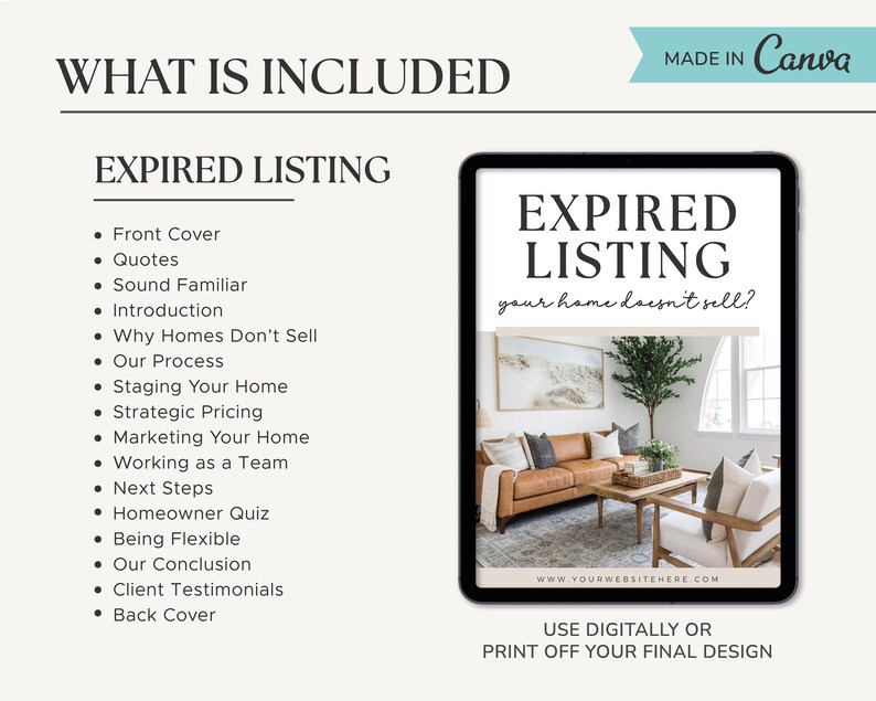 Expired Listing Packet.pdf Real Estate Expired Listing Guide | Expired Real Estate Listing Packet ...