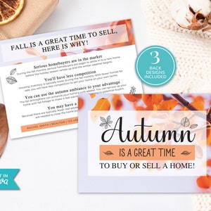 Real Estate Autumn Postcard | Real Estate Marketing | Real Estate Fall Postcard | Realtor Postcard | Realtor Farming | Autumn Mailer | Canva