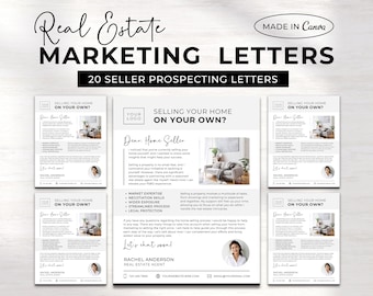 Real Estate Marketing Letter Bundle | Prospecting letter | Real Estate Letters | Luxury farming letter | Agent Intro | Canva Template