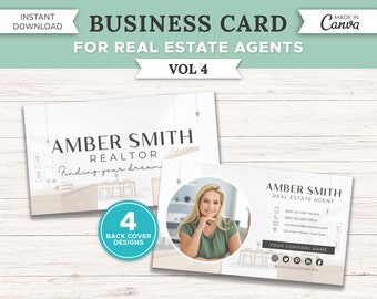 Business Card Canva Template | Real Estate Business Card | Modern Business Card | Real Estate Marketing | Entrepreneur | Canva Template