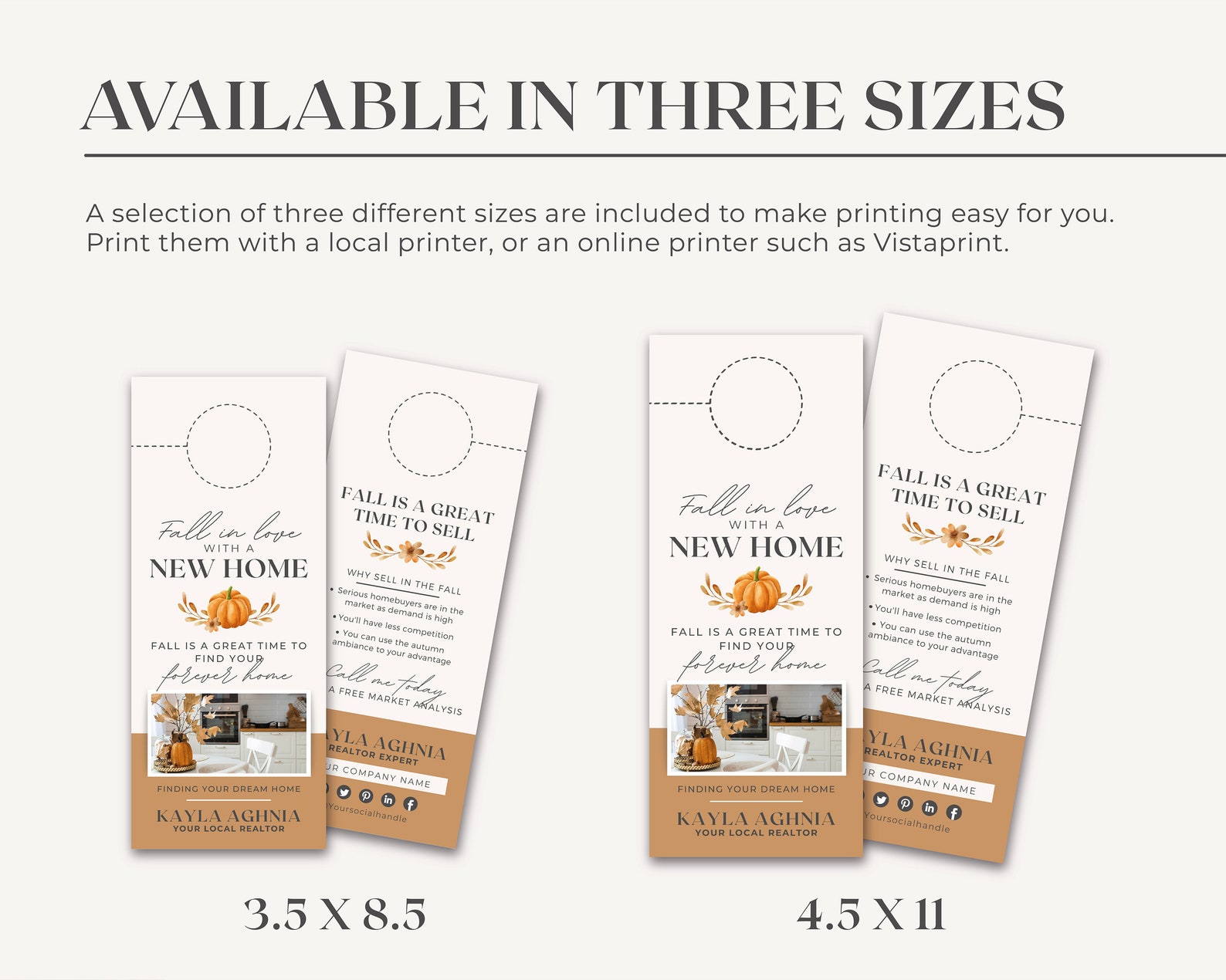 Fall Real Estate Door Hanger Vol 3 Realtor Door Knocking Etsy