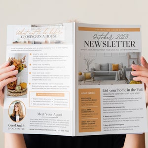 Real Estate October 2023 Newsletter Real Estate Marketing Realtor Newsletter Realtor Email Marketing Canva Template Printable image 6