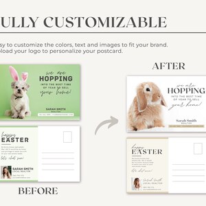 Real Estate Easter Postcard Realtor Spring Postcard Real Estate Marketing Spring Pop By Card Real Estate Farming Canva Template image 5