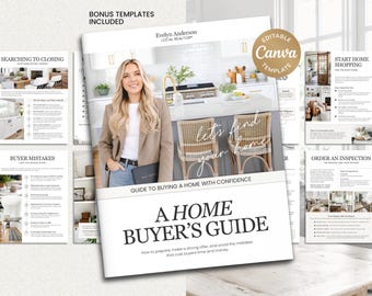 Real Estate Home Buyer Guide | Buyer Presentation | NAR Settlement | Realtor Marketing | Buyer Consultation | Editable Canva Template