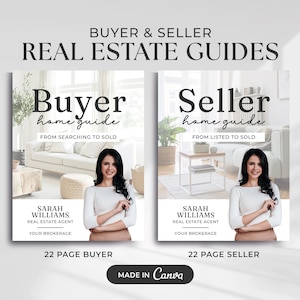 Real Estate Buyer and Seller Guide Bundle | Real Estate Marketing | Realtor Buyer Packet | Seller Packet | Home Buyer Guide | Canva