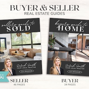 Real Estate Buyer and Seller Guide Bundle | Real Estate Marketing | Real Estate Template | Real Estate Buyer Packet | Seller Packet | Canva