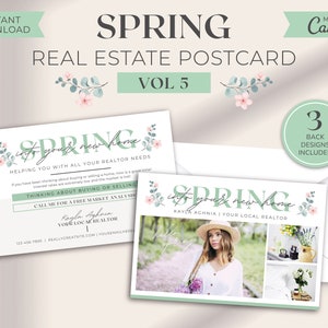 Frühlingsimmobilie Postkarte | Immobilienmarketing | Makler Pop By Karte | Makler Postkarte Vorlage | Immobilien Landwirtschaft | Leinwand
