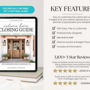 26 Page Closing Day Binder Template | New Homeowner Guide | Closing ...