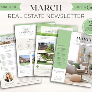 Real Estate Newsletter | March Newsletter | Real Estate Marketing | Real Estate Template | Realtor Email Marketing | Spring Newsletter