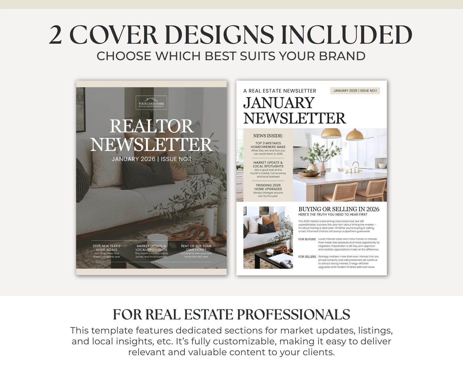 January Realtor January 2026 Real Estate Newsletter | Real Estate Winter Marketing ...