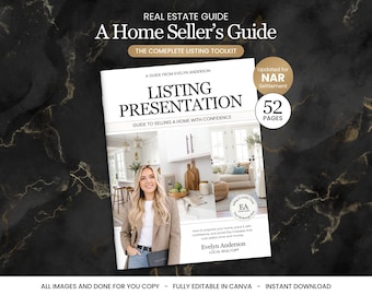 Real Estate Listing Presentation | Home Seller Guide | NAR Settlement | Realtor Marketing | Listing Consultation | Editable Canva Template
