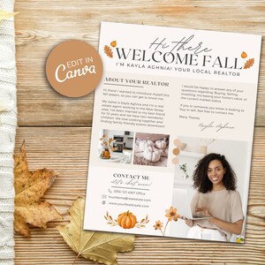 Fall Real Estate Flyer | Realtor Hello Neighbor Letter | Realtor ...