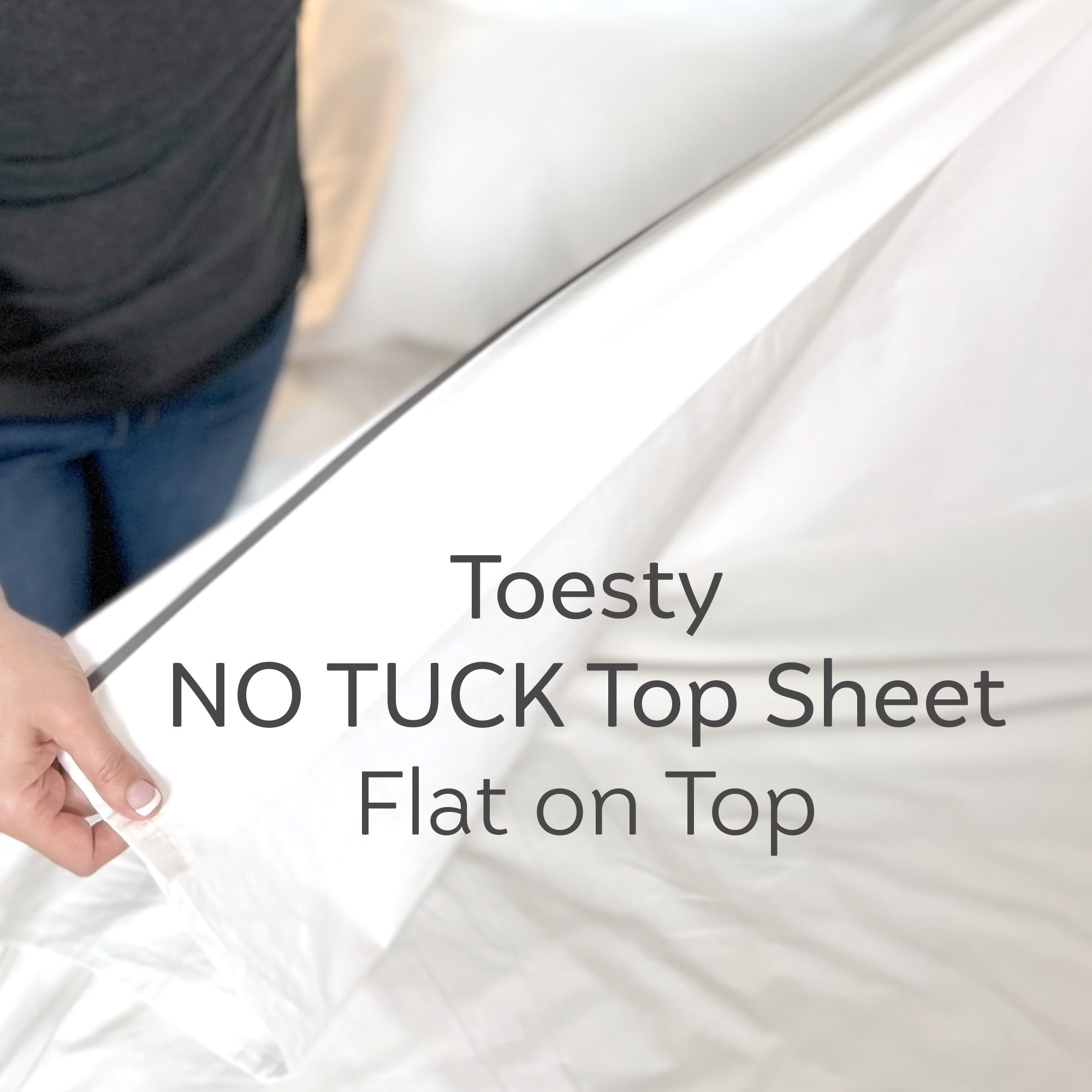 Toesty Sheets Fitted Top Sheet No Tuck Top Sheet Easy Bed Making Sheets