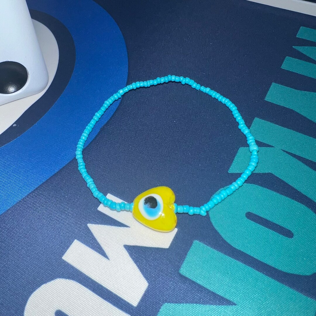 Turquoise Evil Eye Anklet Beaded Ankle Bracelet Personalized Bracelet