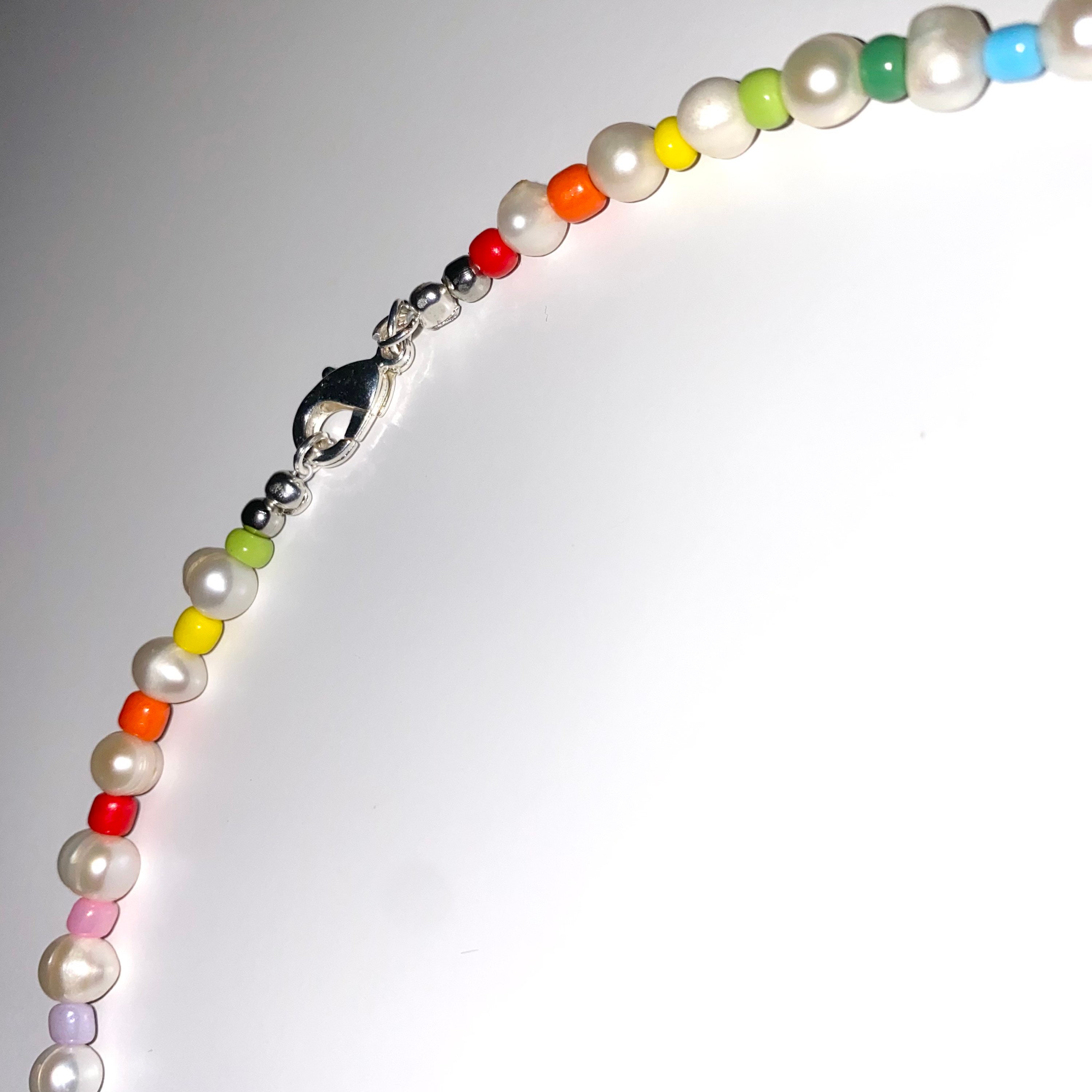 Y2K Necklace Gen Z Accessories Freshwater Pearls Rainbow Etsy