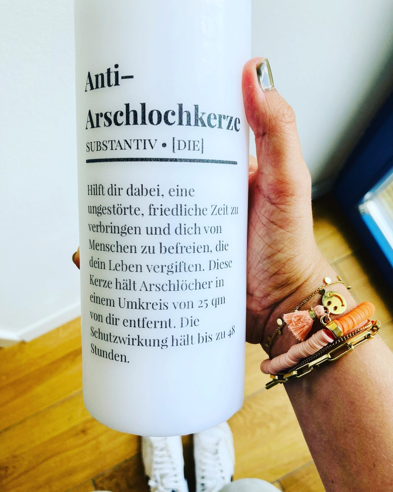 Geschenk Kerze lustiger Spruch / Kerze/ Anti Arschloch/ Etsy.de