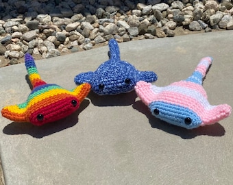 Custom Crochet Amigurumi Stingrays, LGBTQ+ Pride, Made to Order