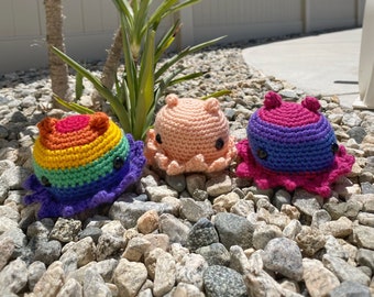 Custom Crochet Amigurumi Octopus, LGBTQ+ Pride, Made to Order