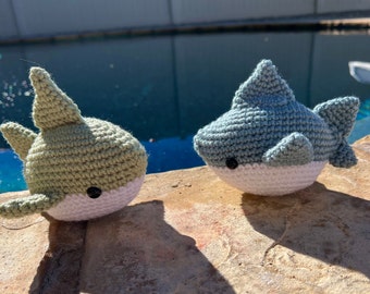 Custom Crochet Shark, Adorable Amigurumi, Handmade Made to Order