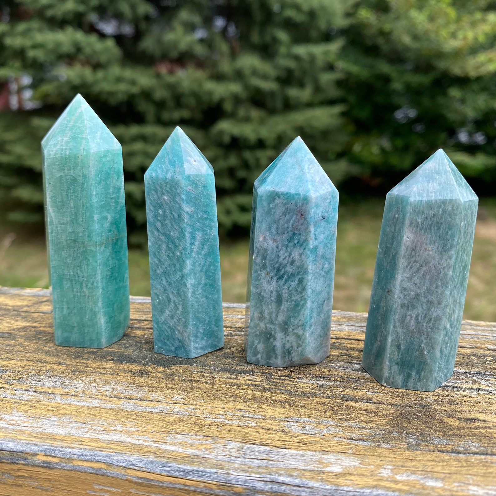 Amazonite Crystal Tower AMPLIFY Intentions Heart Chakra Etsy