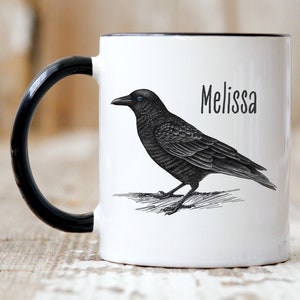 Corvid, Crow Mug, Raven Mug, Crow Gift, Raven Gift, Bird Watching Mug, Bird Lover Mug.