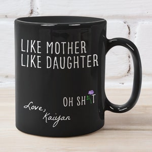 Like Mother Like Daughter Oh Crap, Personalized Wine Tumbler Cup, Moth -  PersonalFury