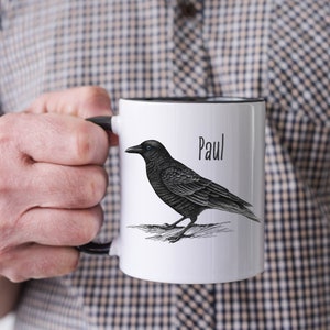 Corvid, Crow Mug, Raven Mug, Crow Gift, Raven Gift, Bird Watching Mug, Bird Lover Mug. image 4