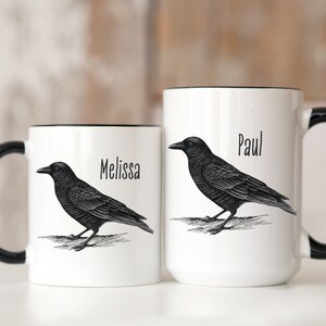 Corvid, Crow Mug, Raven Mug, Crow Gift, Raven Gift, Bird Watching Mug, Bird Lover Mug. image 9