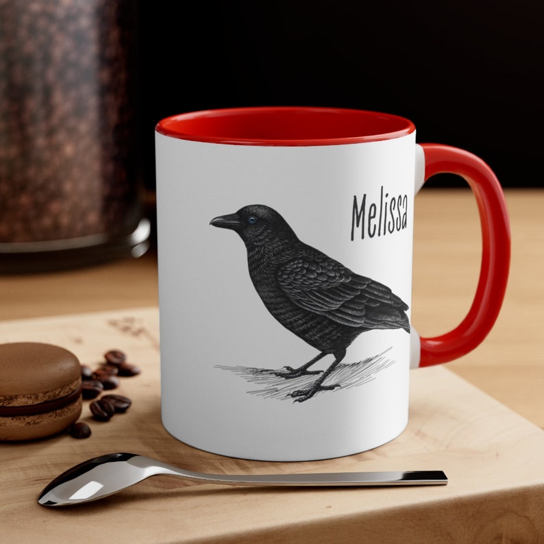 Corvid, Crow Mug, Raven Mug, Crow Gift, Raven Gift, Bird Watching Mug, Bird Lover Mug. image 8