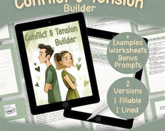 Romance Writing Prompts Conflict & Tension Story Ideas Workbook Romantic Plot Twists Romantic Story Prompt Fiction Writing Exercises Digital